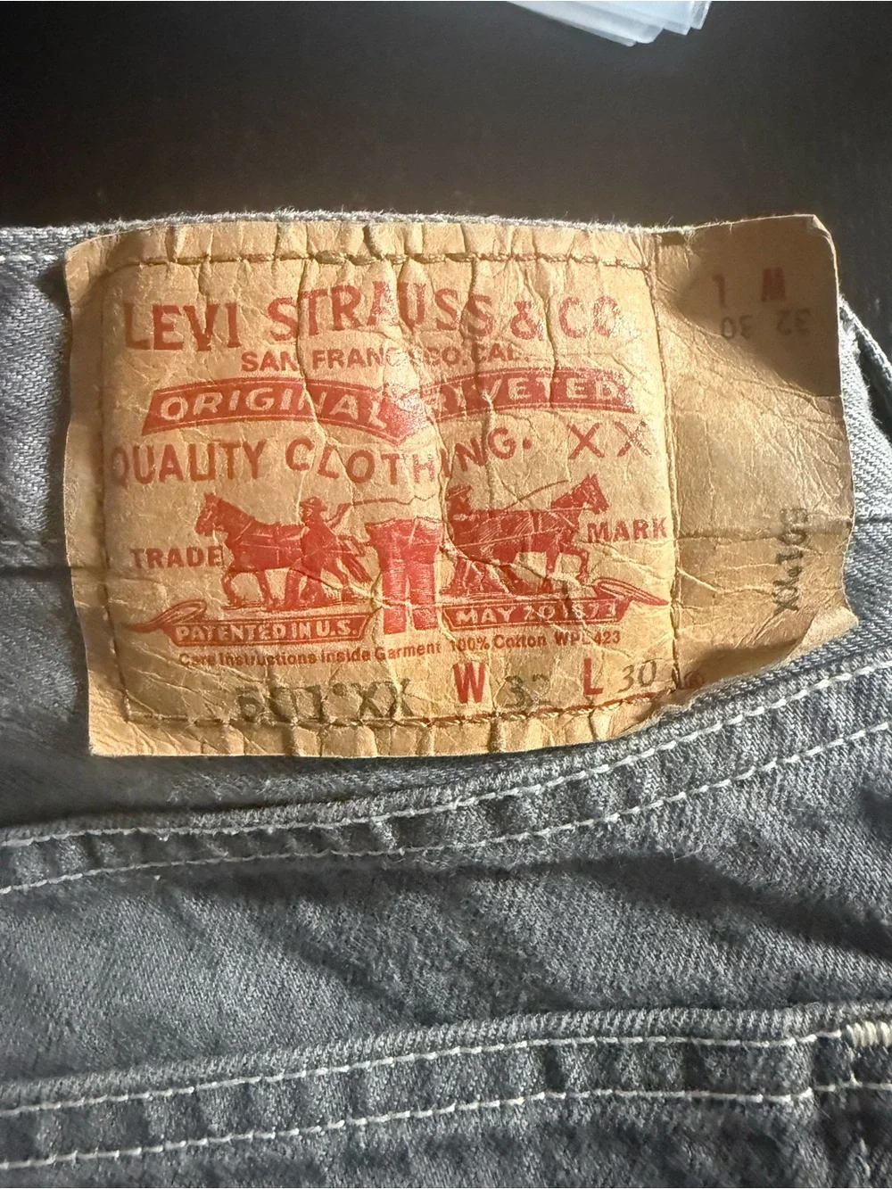 Levi's Men's 501 XX Vintage Wash Denim Straight Leg Jeans Regular Fit Button